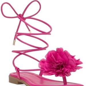 INC International Concepts Hot Pink Floral Sandals